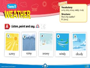Bài giảng Tiếng Anh Lớp 3 Sách I-Learn Smart Start - Theme 8: Weather, Lesson 1 - Năm học 2021-2022
