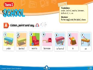 Bài giảng Tiếng Anh Lớp 4 Sách I-Learn Smart Start - Theme 2: School, Lesson 1 - Năm học 2021-2022