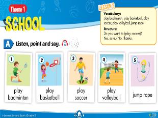 Bài giảng Tiếng Anh Lớp 5 Sách I-Learn Smart Start - Theme 1: School, Lesson 3 - Năm học 2021-2022