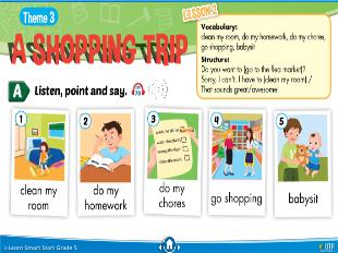 Bài giảng Tiếng Anh Lớp 5 Sách I-Learn Smart Start - Theme 3: A shopping trip, Lesson 2 - Năm học 2021-2022