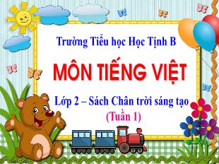 Bài giảng Tiếng Việt 2 Sách Chân trời sáng tạo - Tuần 1, Bài 1: Bé Mai đã lớn - Trường Tiểu học Hòa Tịnh B