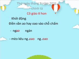 Bài giảng Tiếng Việt Lớp 3 (Chính tả) - Bài: Cô giáo tí hon - Năm học 2021-2022