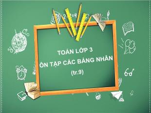 Bài giảng Toán 3 - Bài: Ôn tập các bảng nhân