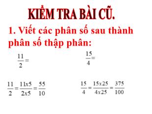 Bài giảng Toán Lớp 5 - Bài: Ôn tập Phép cộng và phép trừ 2 phân số - Năm học 2021-2022