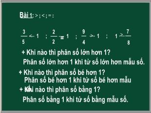 Bài giảng Toán Lớp 5 - Bài: Ôn tập So sánh 2 phân số tiếp theo - Năm học 2021-2022