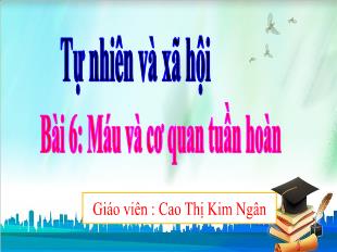 Bài giảng Tự nhiên xã hội Lớp 3 - Bài 6: Máu và cơ quan tuần hoàn - Cao Thị Kim Ngân