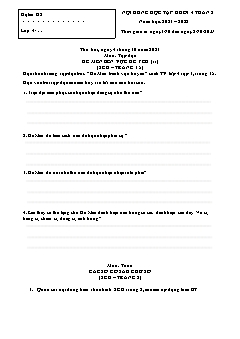 Bài tập ôn tập Lớp 4 - Tuần 2 - Năm học 2021-2022