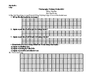Bài tập ôn tập Toán + Tiếng Việt Lớp 3 - Tuần 4 - Năm học 2021-2022