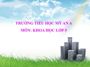 Bìa giảng Khoa học 5 - Bài: Phòng bệnh viêm gan A - Trường Tiểu học Mỹ An A