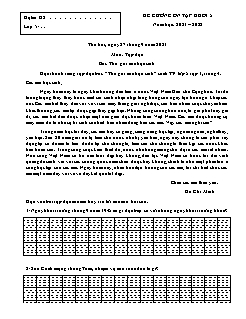 Đề cương ôn tập Khối 5 - Tuần 1 - Năm học 2021-2022
