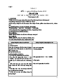 Giáo án Chương trình cả năm Mĩ thuật Lớp 3