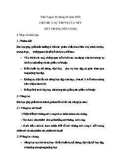 Giáo án Mĩ thuật Lớp 1 - Chủ đề III: Sự thú vị của nét. Nét thẳng, nét cong - Năm học 2021-2022
