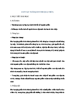 Giáo án Mĩ thuật Lớp 2 - Bài 14: Con vật nuôi quen thuộc (2 Tiết) - Năm học 2021-2022