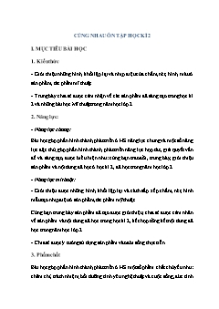 Giáo án Mĩ thuật Lớp 4 - Bài: Cùng nhau ôn tập học kì II - Năm học 2012-2022