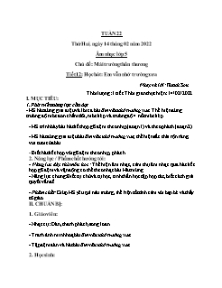 Kế hoạch bài dạy Âm nhạc Khối Tiểu học - Tuần 22 - Năm học 2021-2022 - Phạm Thị Nhụy