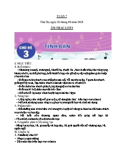 Kế hoạch bài dạy Âm nhạc Lớp 1+2 - Tuần 7 - Năm học 2021-2022 - Phạm Thị Nhụy