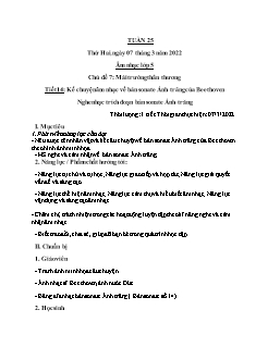 Kế hoạch bài dạy Âm nhạc Lớp 1+2+5 - Tuần 25 - Năm học 2021-2022 - Phạm Thị Nhụy