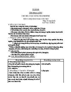 Kế hoạch bài dạy Âm nhạc Lớp 1+4+5 - Tuần 10 - Năm học 2021-2022 - Phạm Thị Nhụy