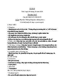 Kế hoạch bài dạy Âm nhạc Lớp 1+5 - Tuần 8 - Năm học 2021-2022 - Phạm Thị Nhụy