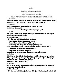 Kế hoạch bài dạy Âm nhạc Lớp 2+3 - Tuần 9 - Năm học 2021-2022 - Phạm Thị Nhụy