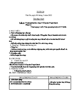 Kế hoạch bài dạy Âm nhạc Lớp 2+3+4 - Tuần 24 - Năm học 2021-2022 - Phạm Thị Nhụy