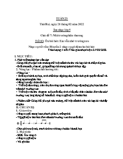 Kế hoạch bài dạy Âm nhạc Lớp 2+5 - Tuần 23 - Năm học 2021-2022 - Phạm Thị Nhụy