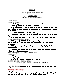 Kế hoạch bài dạy Âm nhạc Lớp 3+4+5 - Tuần 4 - Năm học 2021-2022 - Phạm Thị Nhụy
