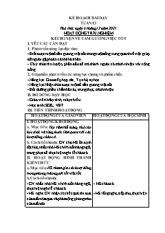 Kế hoạch bài dạy các môn Lớp 2 Sách Cánh diều - Tuần 13 - Năm học 2021-2022 - Hồ Thị Lệ Thủy