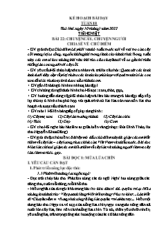 Kế hoạch bài dạy các môn Lớp 2 Sách Cánh diều - Tuần 18 - Năm học 2021-2022 - Hồ Thị Lệ Thủy