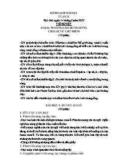 Kế hoạch bài dạy các môn Lớp 2 Sách Cánh diều - Tuần 22 - Năm học 2021-2022 - Hồ Thị Lệ Thủy