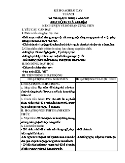 Kế hoạch bài dạy các môn Lớp 2 Sách Cánh diều - Tuần 23 - Năm học 2021-2022 - Hồ Thị Lệ Thủy