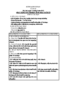 Kế hoạch bài dạy các môn Lớp 2 Sách Cánh diều - Tuần 26 - Năm học 2021-2022 - Hồ Thị Lệ Thủy