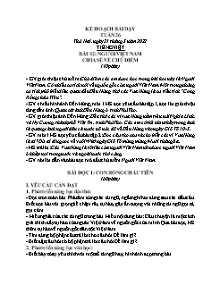 Kế hoạch bài dạy các môn Lớp 2 Sách Cánh diều - Tuần 27 - Năm học 2021-2022 - Hồ Thị Lệ Thủy