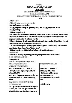 Kế hoạch bài dạy các môn Lớp 2 Sách Cánh diều - Tuần 3 - Năm học 2021-2022 - Hồ Thị Lệ Thủy