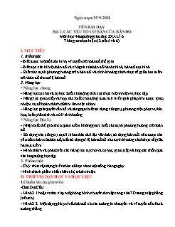 Kế hoạch bài dạy Địa lí 6 - Tuần 3, Bài 2: Các yếu tố cơ bản của bản đồ - Năm học 2021-2022