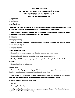 Kế hoạch bài dạy Địa lí 7 - Tiết 13, Bài: Ô nhiễm môi trường đới ôn hòa - Năm học 2021-2022