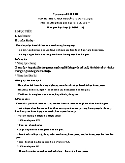 Kế hoạch bài dạy Địa lí 7 - Tuần 8 - Năm học 2021-2022