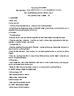 Kế hoạch bài dạy Địa lí 8 - Tuần 16, Bài: Đặc điểm dân cư, xã hội Đông Nam Á - Năm học 2021-2022