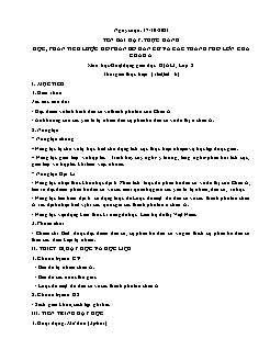 Kế hoạch bài day Địa lí 8 - Tuần 5, Bài; Thực hành Đọc, phân tích lược đồ phân bố dân cư và các Thành phố lớn của Châu Á - Năm học 2021-2022