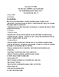 Kế hoạch bài dạy Địa lí 9 - Tiết 15, Bài: Thương mại và du lịch - Năm học 2021-2022