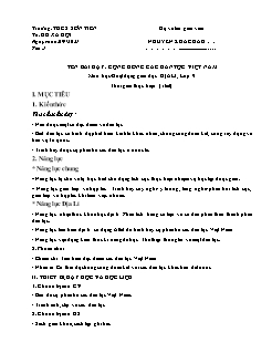 Kế hoạch bài dạy Địa lí 9 - Tuần 1, Bài: Cộng đồng các dân tộc Việt Nam - Năm học 2021-2022 - Nguyễn Khắc Hảo