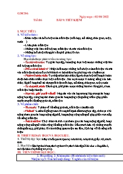 Kế hoạch bai dạy GDCD Khối THCS - Tuần 17 - Năm học 2021-2022