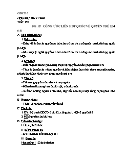 Kế hoạch bai dạy GDCD Khối THCS - Tuần 19 - Năm học 2020-2021
