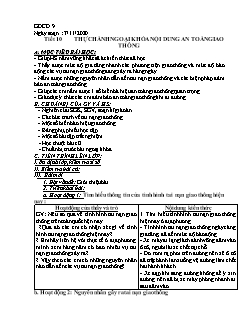 Kế hoạch bài dạy GDCD Khối Trung học cơ sở - Tuần 10 - Năm học 2020-2021