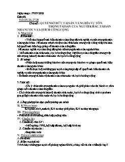 Kế hoạch bài dạy GDCD Khối Trung học cơ sở - Tuần 25 - Năm học 2020-2021