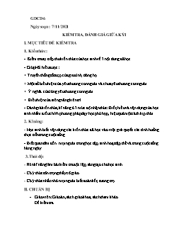 Kế hoạch bài dạy GDCD Khối Trung học cơ sở - Tuần 9 - Năm học 2021-2022