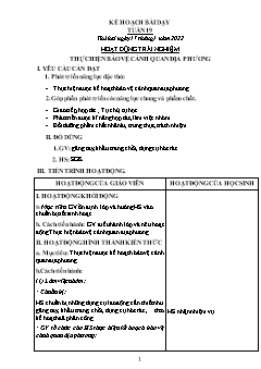 Kế hoạch bài dạy Khối 2 - Tuần 19 - Năm học 2021-2022 - Lê Thị Nữ