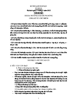 Kế hoạch bài dạy Khối 2 - Tuần 22 - Năm học 2021-2022 - Lê Thị Nữ