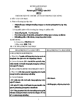 Kế hoạch bài dạy Khối 2 - Tuần 23 - Năm học 2021-2022 - Lê Thị Nữ