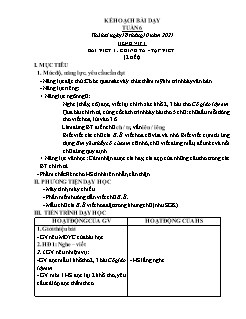 Kế hoạch bài dạy Khối 2 - Tuần 6 - Năm học 2021-2022 - Lê Thị Nữ